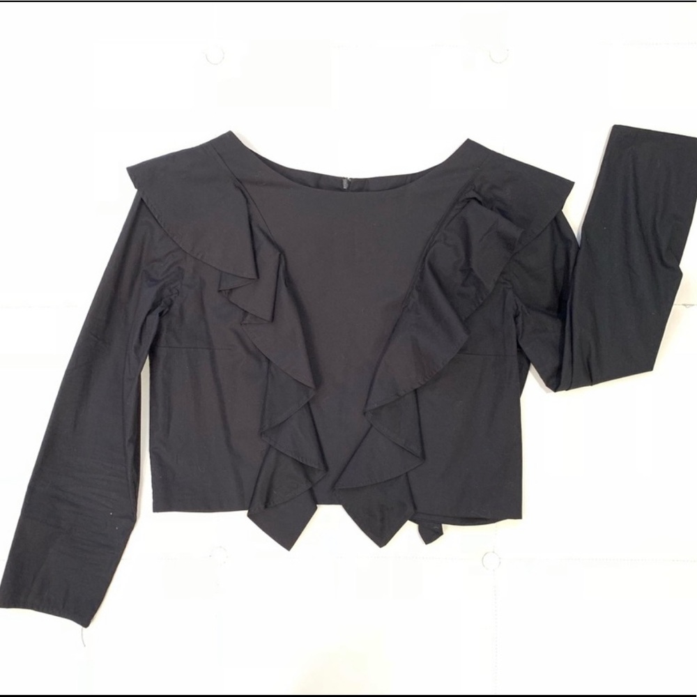 VIVA AVIVA Ruffle Crop Top Sz L - Picture 1 of 3